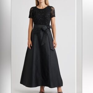 Pisarro Nights Lace & Taffeta Ball Gown